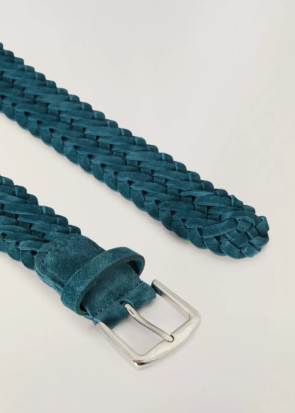 Belts*Loro Piana Alsavel Belt Eucalyptus Blue