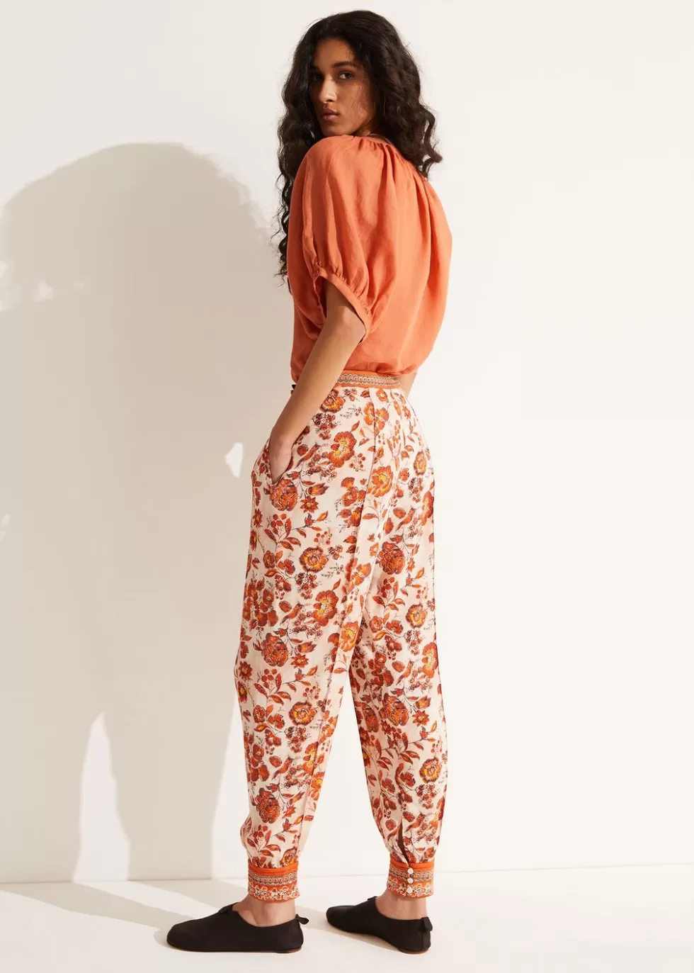 Trousers & Shorts*Loro Piana Alvy Pants Jujube Orange+Papaya Shake