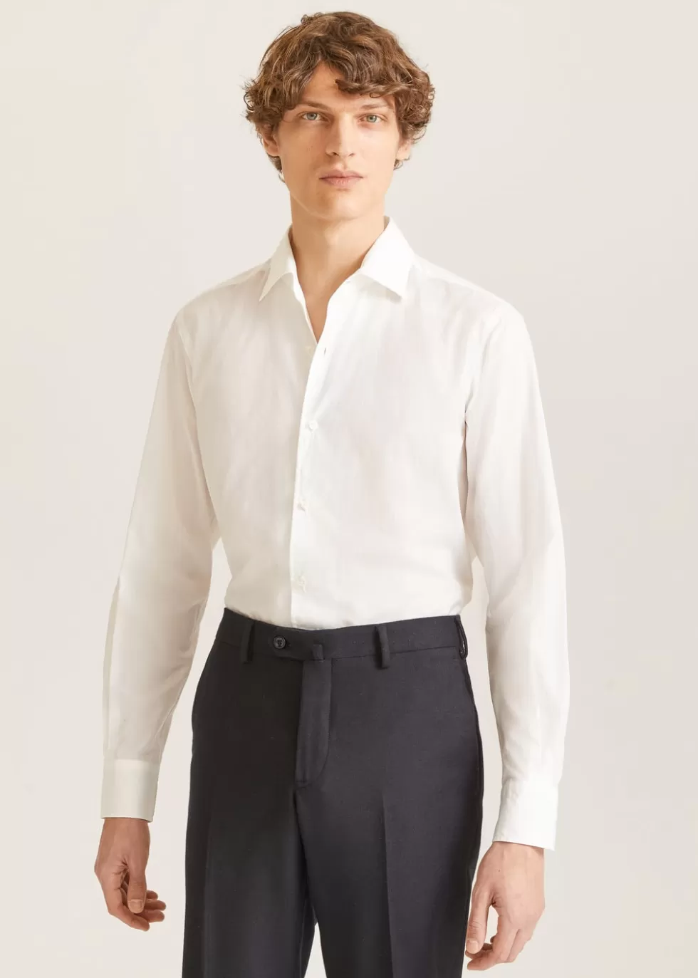 Shirts*Loro Piana Andre Shirt Optical White