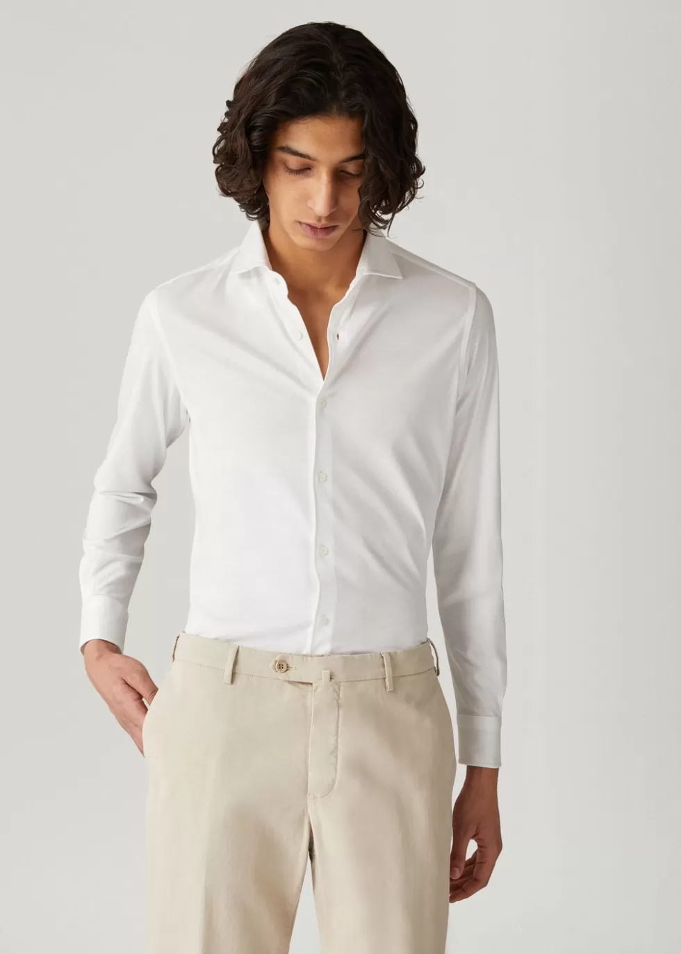 Shirts*Loro Piana Andrew Shirt White