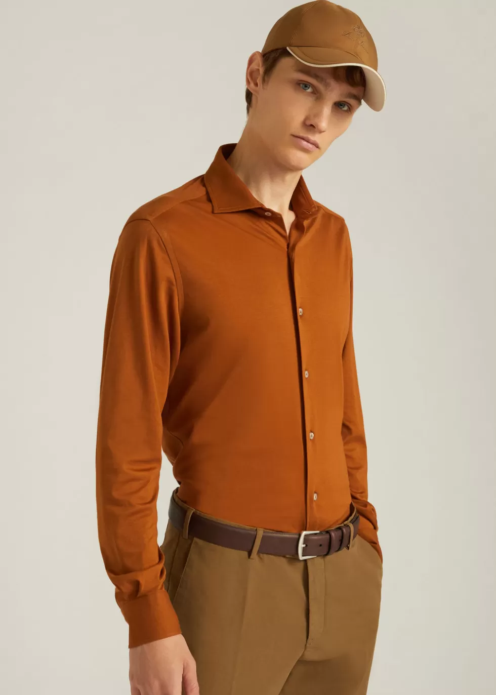 Shirts*Loro Piana Andrew Shirt Chai Brown