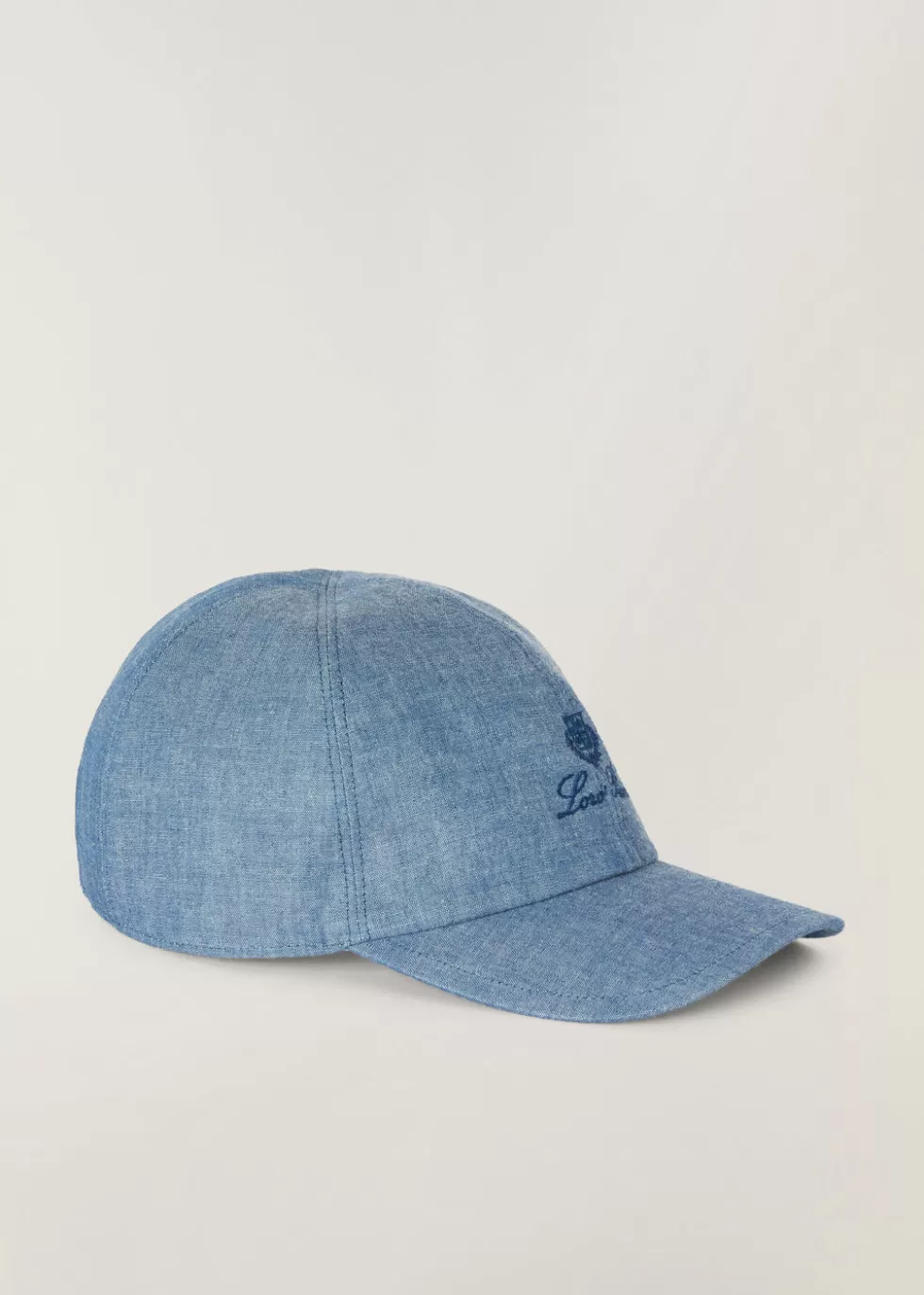 Hats*Loro Piana Baseball Cap Chambray Azure