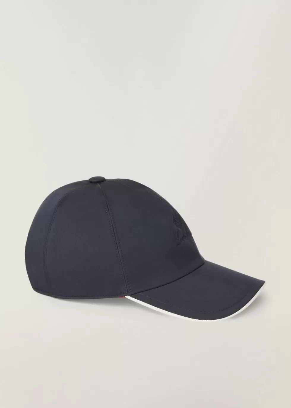 Hats*Loro Piana Baseball Cap Tonal Navy Blue/Ivory