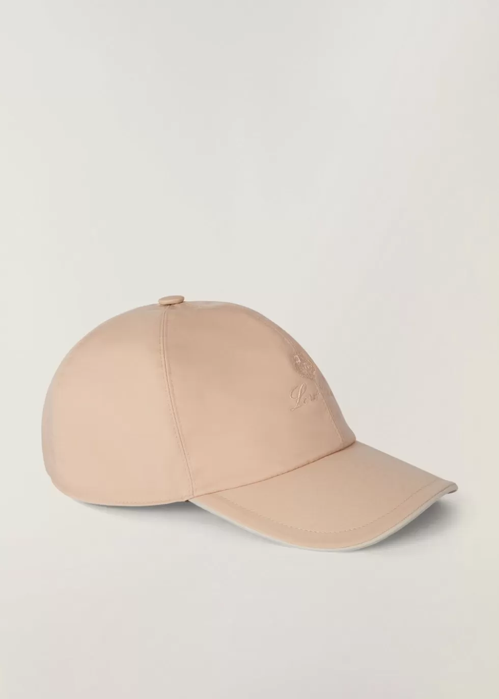 Hats*Loro Piana Baseball Cap Pink Sand/White