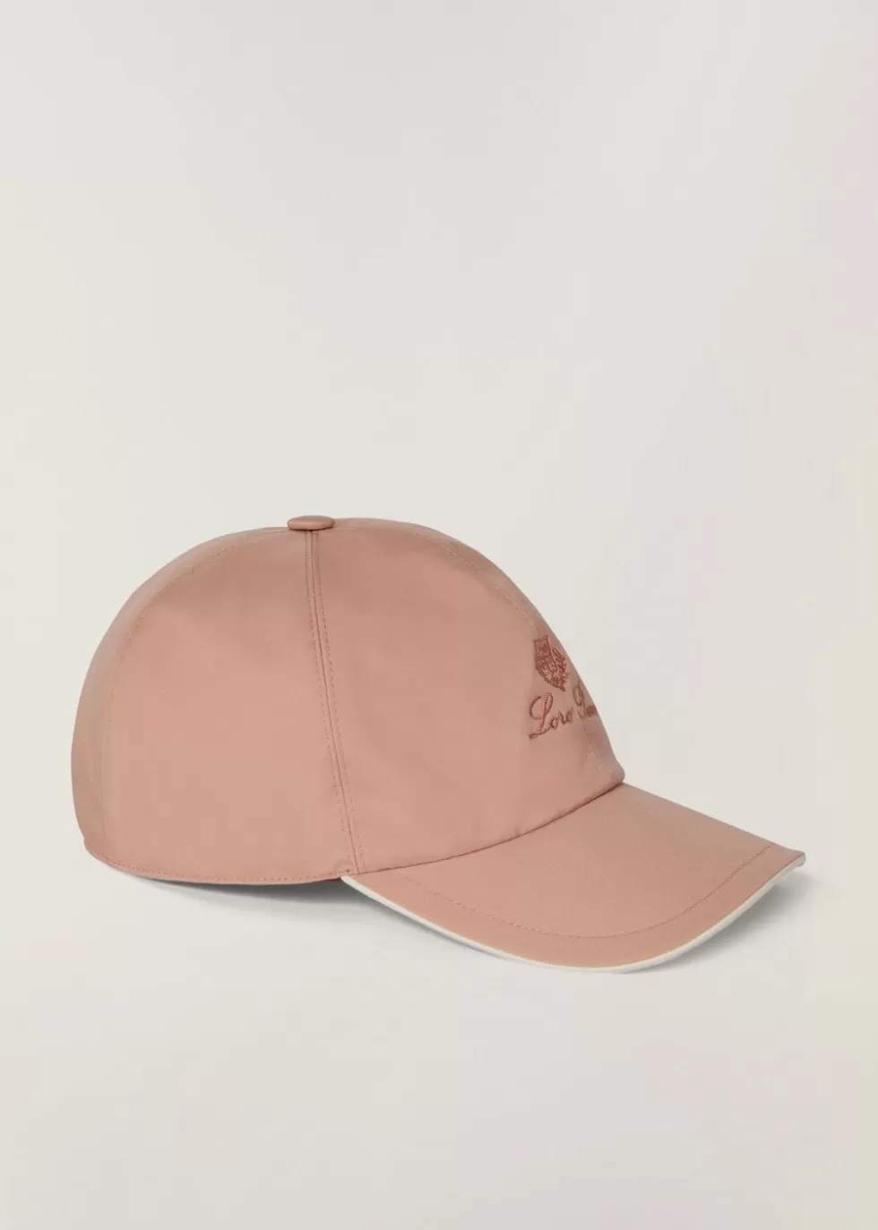 Hats*Loro Piana Baseball Cap Mauve Powder/White