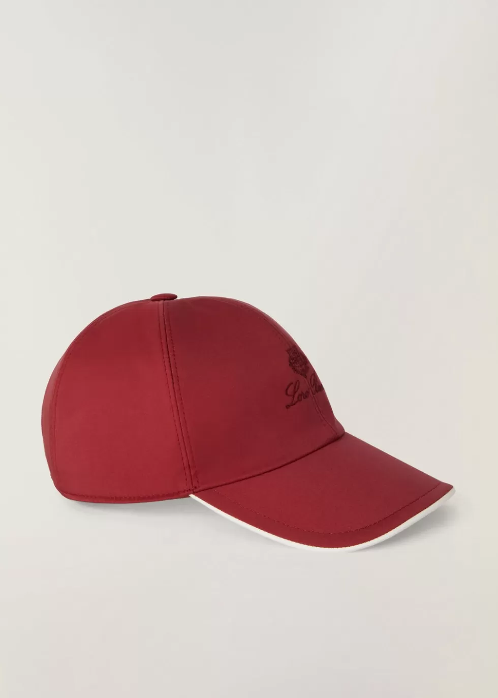 Hats*Loro Piana Baseball Cap Red Glazed/White