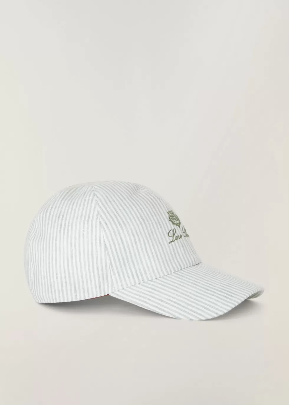 Hats*Loro Piana Baseball Cap Pastel Musk Stripes