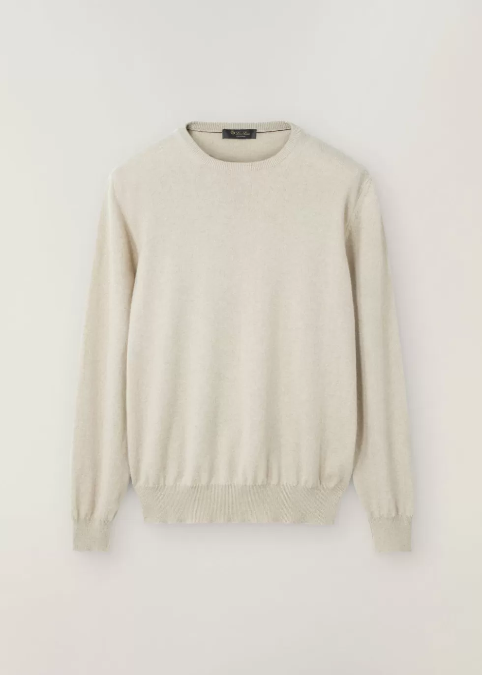 Knitwear*Loro Piana Classic Crewneck Natural Melange