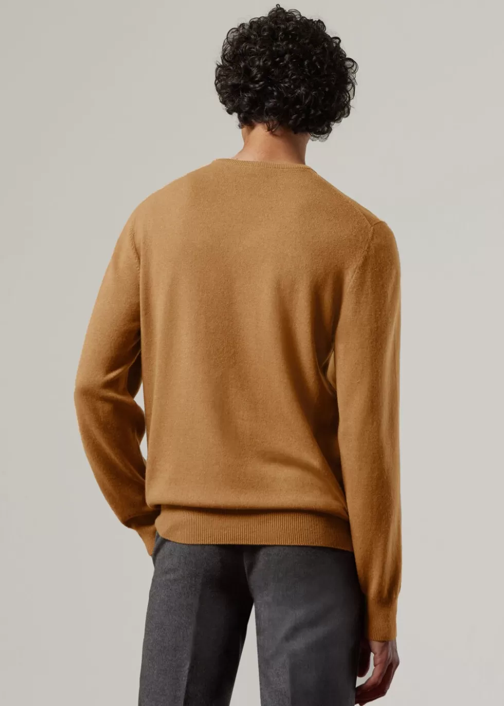 Knitwear*Loro Piana Classic Crewneck Vicuna/Natural