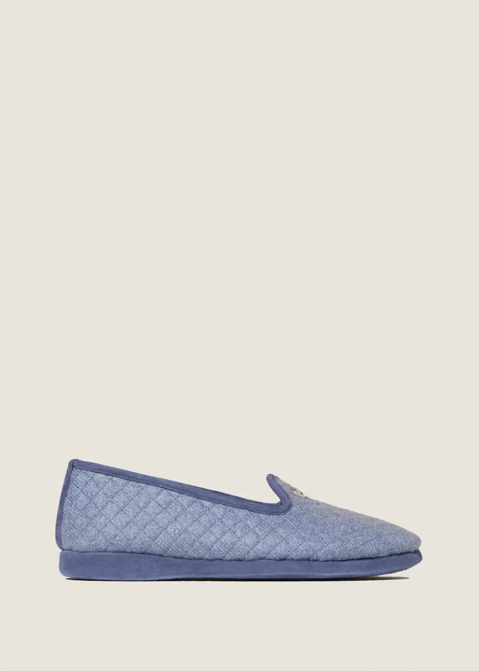 For Her*Loro Piana Classic Slippers Light Blue Sugar Paper Mel