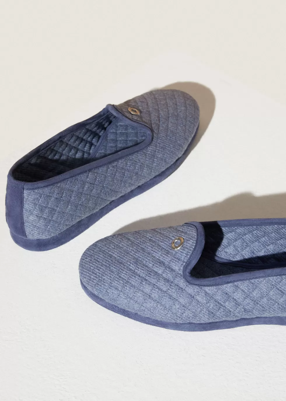 For Her*Loro Piana Classic Slippers Light Blue Sugar Paper Mel