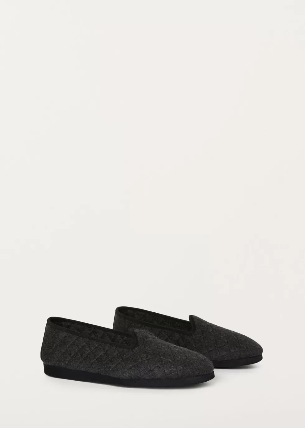 For Him*Loro Piana Classic Slippers Charcoal Melange