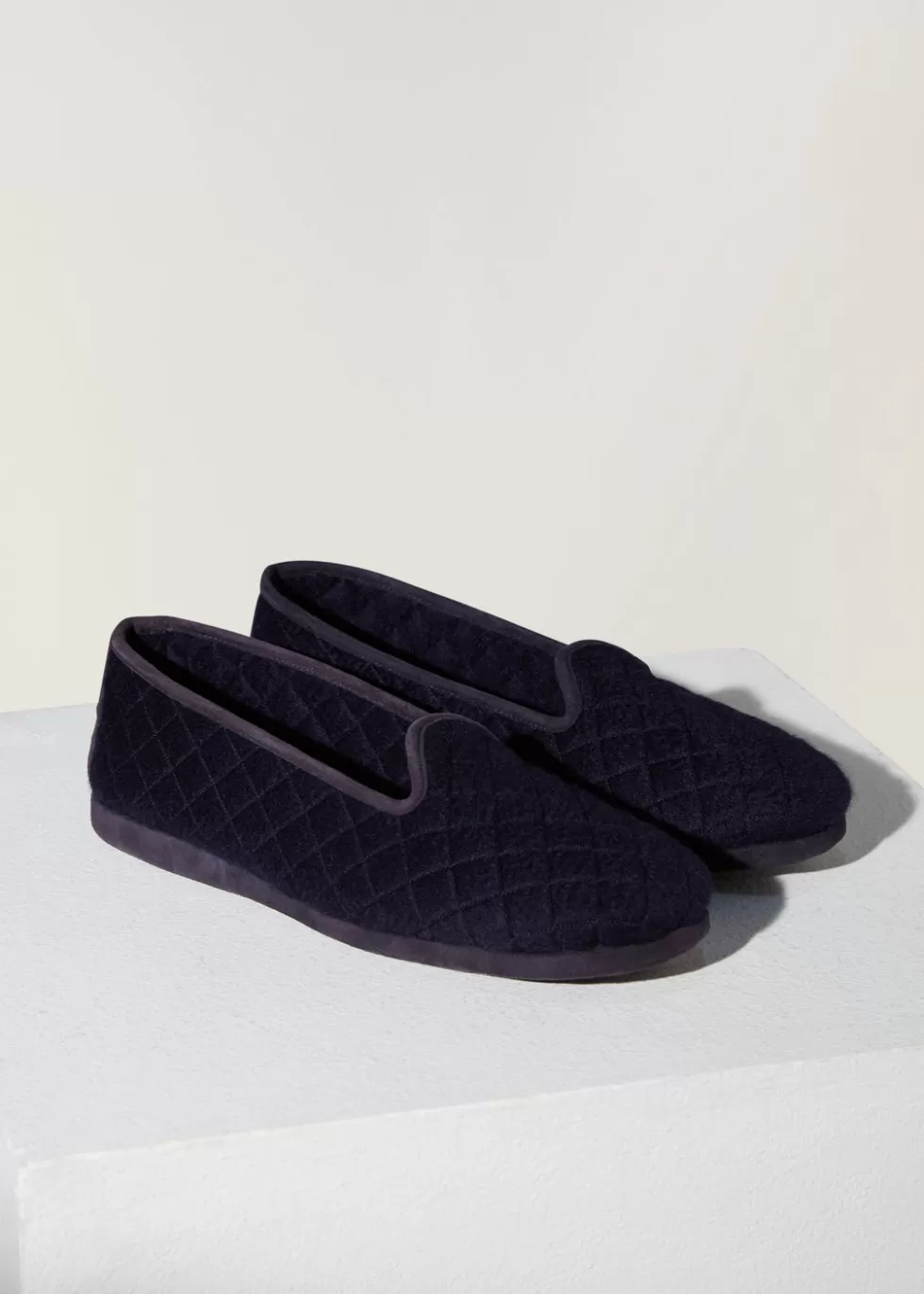 For Him*Loro Piana Classic Slippers Navy Blue