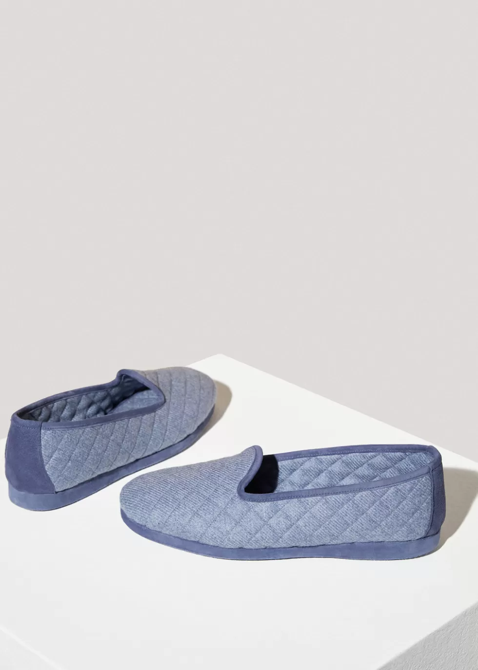 For Him*Loro Piana Classic Slippers Light Blue Sugar Paper Mel