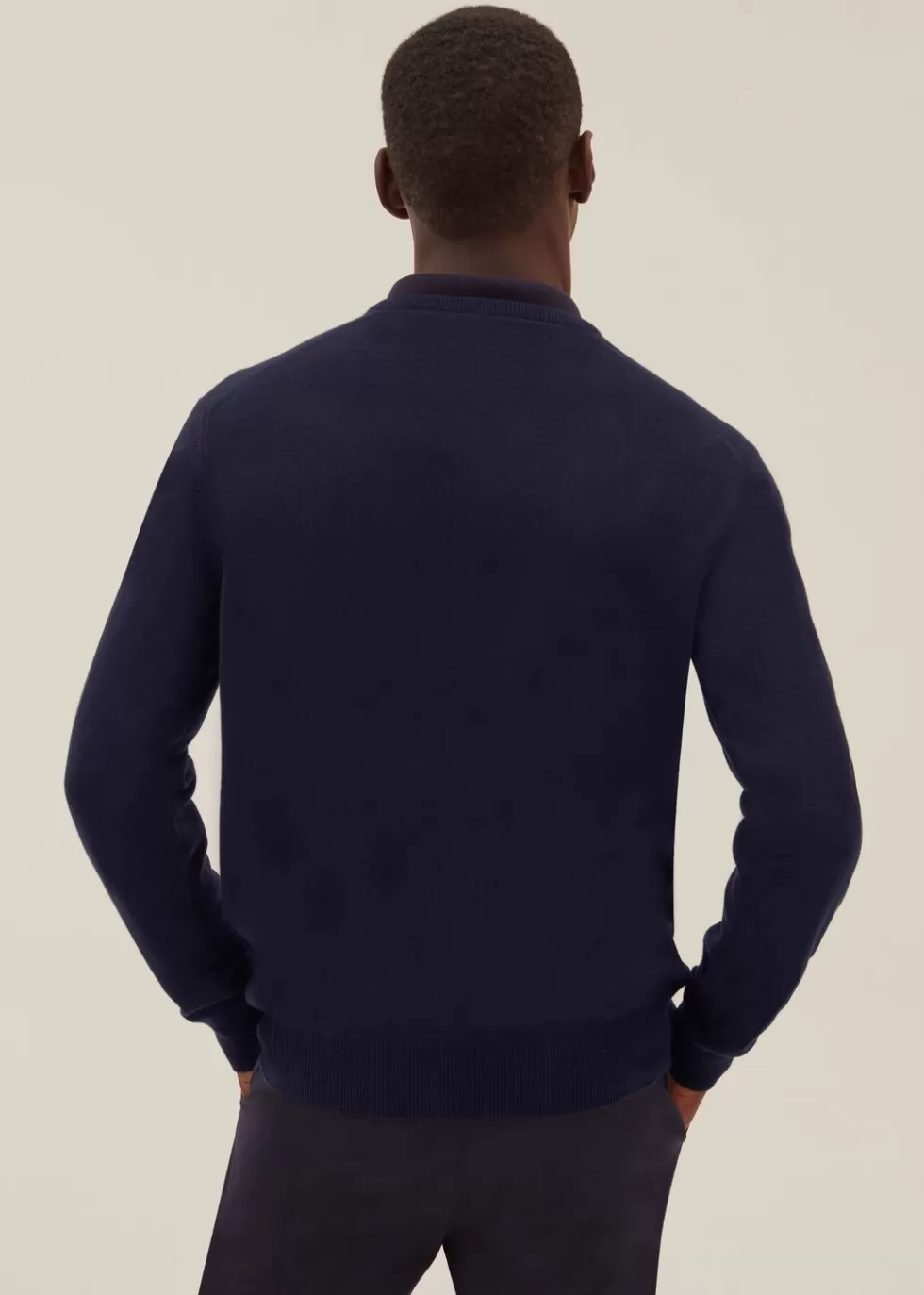 Knitwear*Loro Piana Classic V Neck Navy Blue