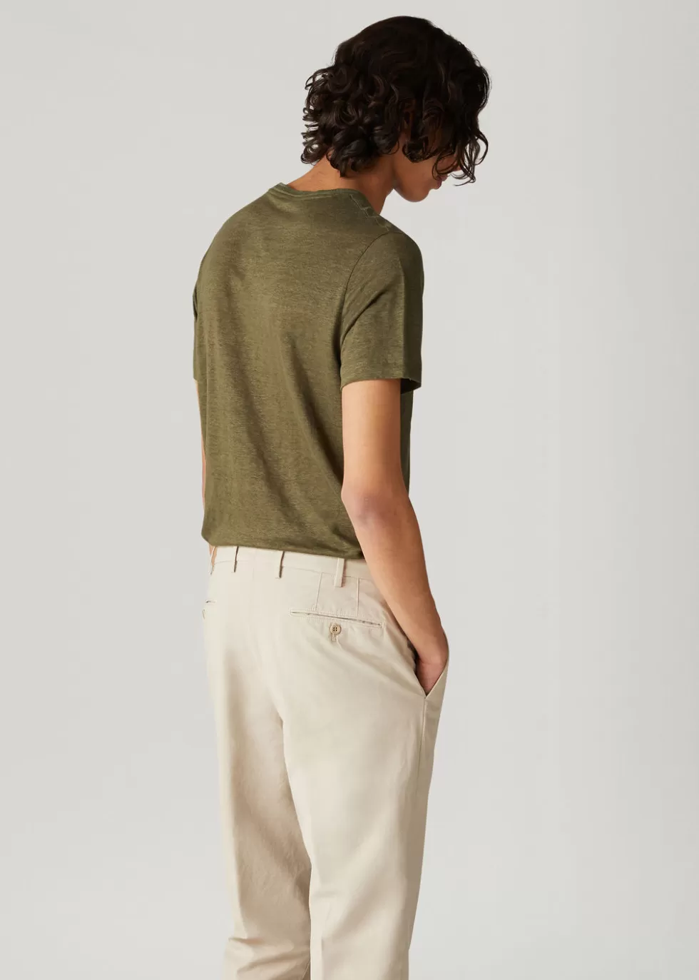 Polo And T-Shirts*Loro Piana Crew Neck Tea Leaf