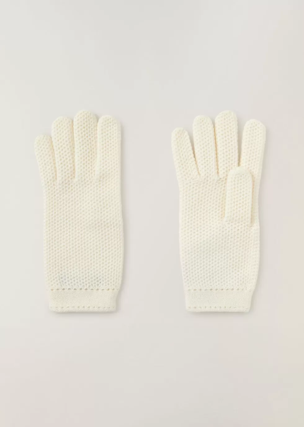 Gloves*Loro Piana Crochet Glove White