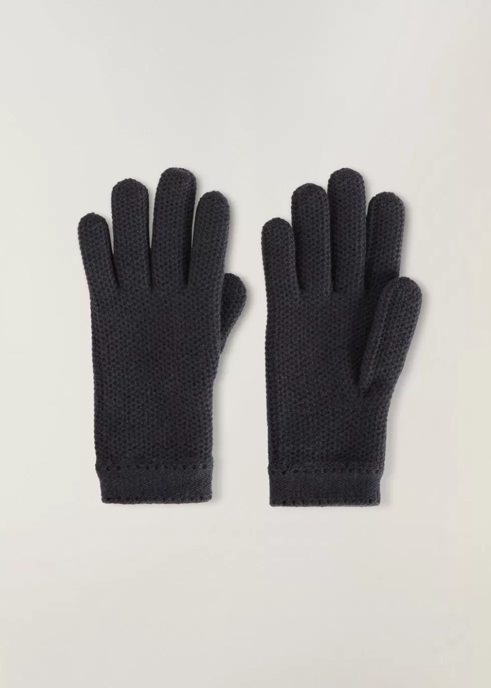 Gloves*Loro Piana Crochet Glove Ocean Depths Melange