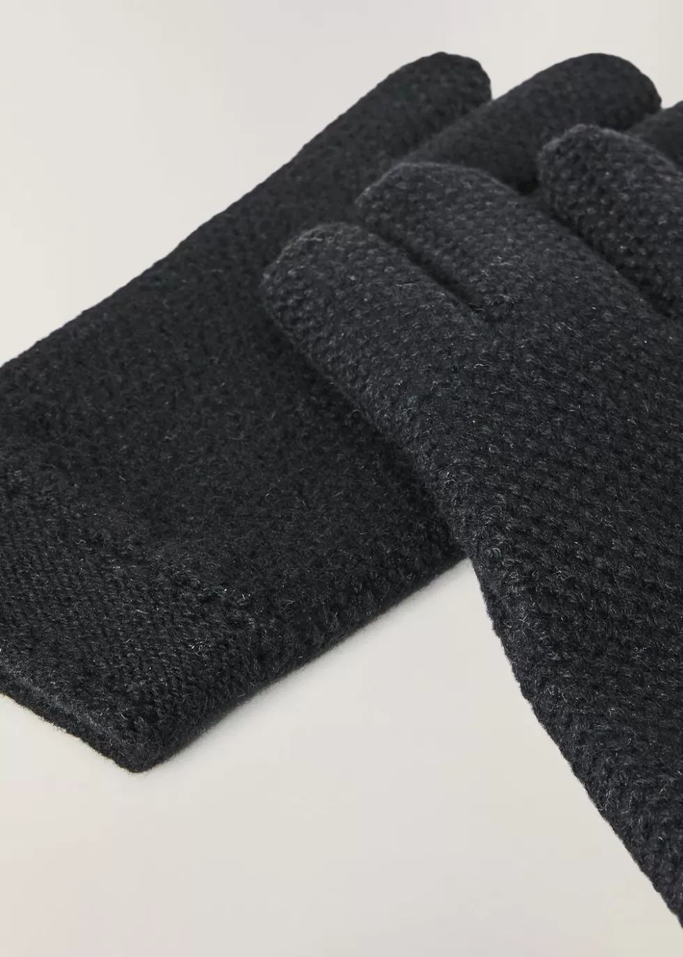 Gloves*Loro Piana Crochet Glove Black