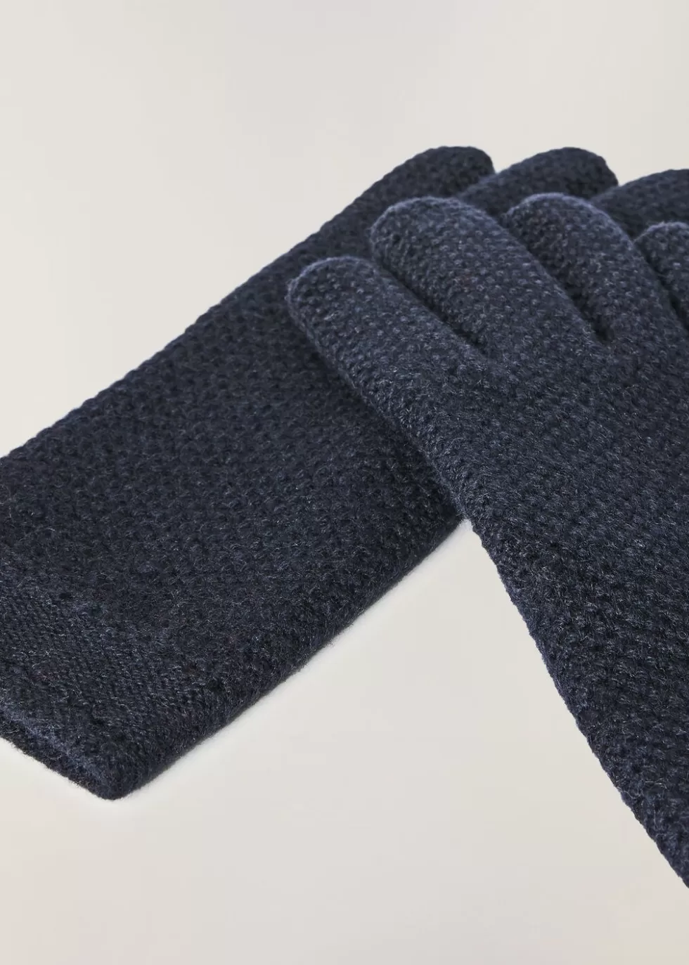 Gloves*Loro Piana Crochet Glove Navy Blue