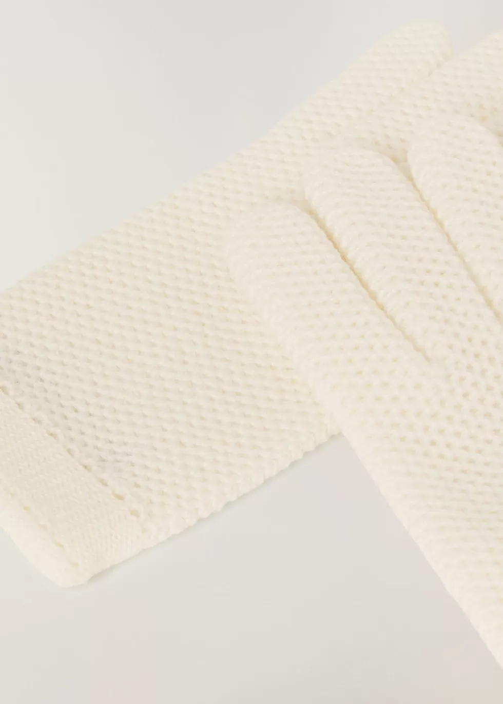 Gloves*Loro Piana Crochet Glove White