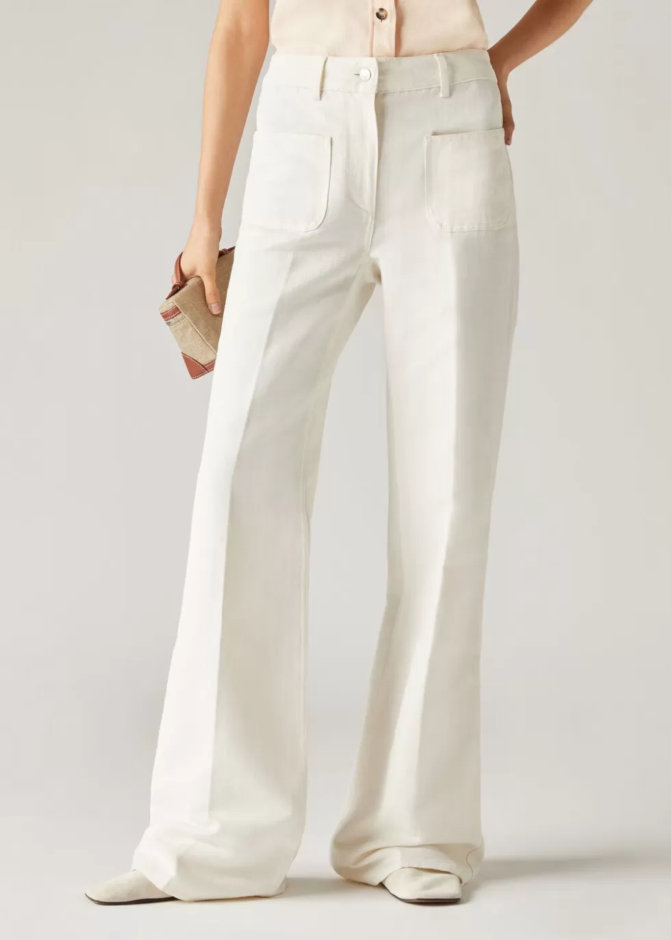 Trousers & Shorts*Loro Piana Danbeth Pants White