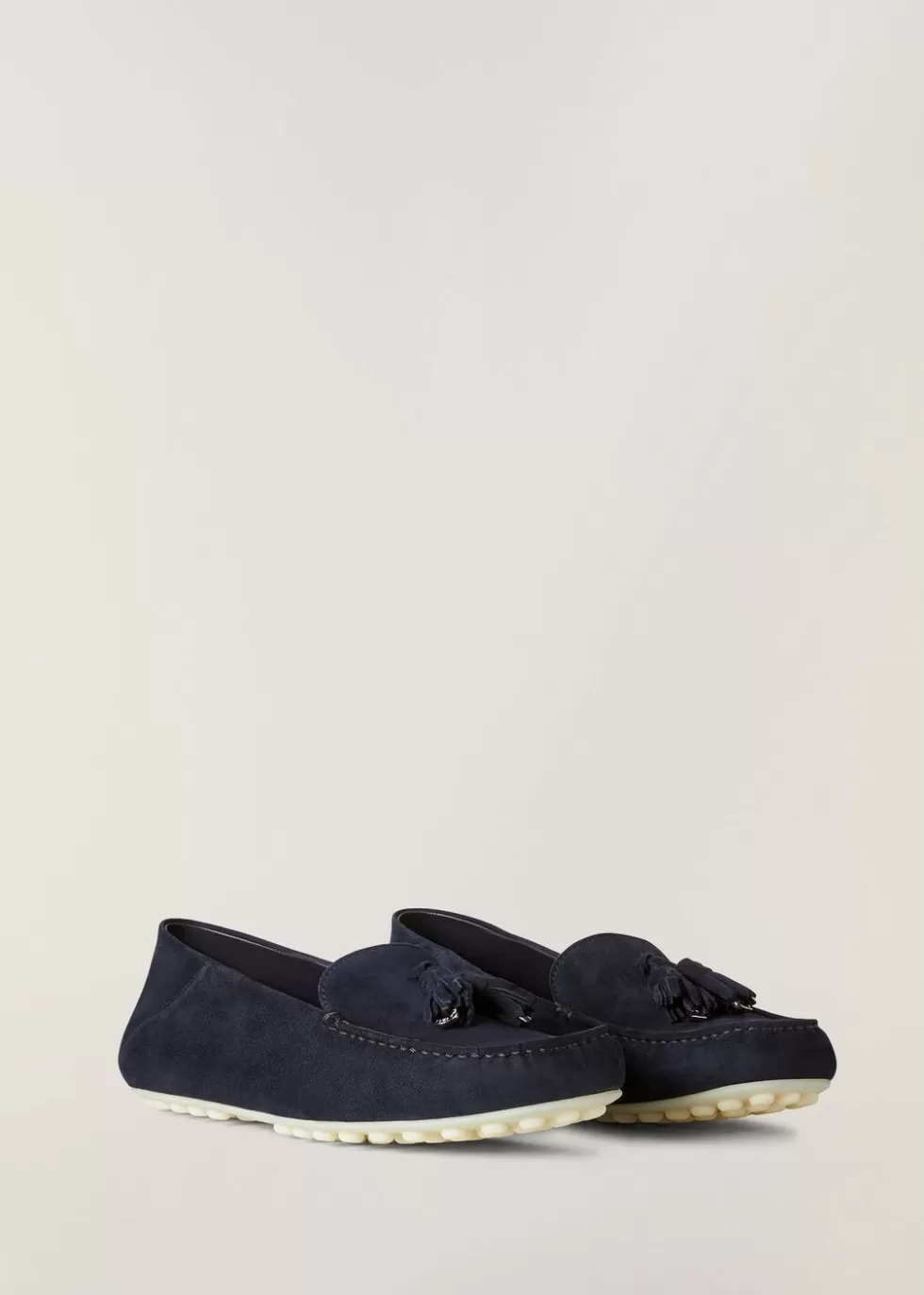 Loafers*Loro Piana Dot Sole Loafers Navy Blue