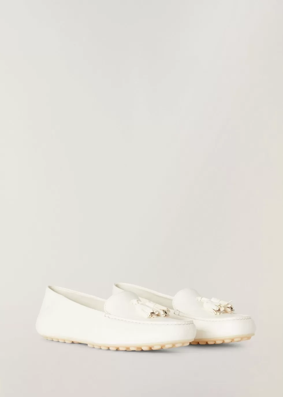 Loafers*Loro Piana Dot Sole Loafers White