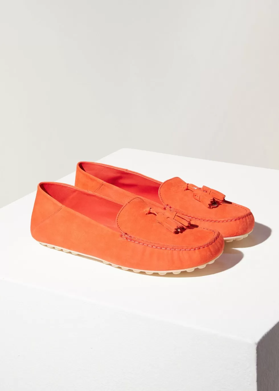 Loafers*Loro Piana Dot Sole Loafers Coral Beach