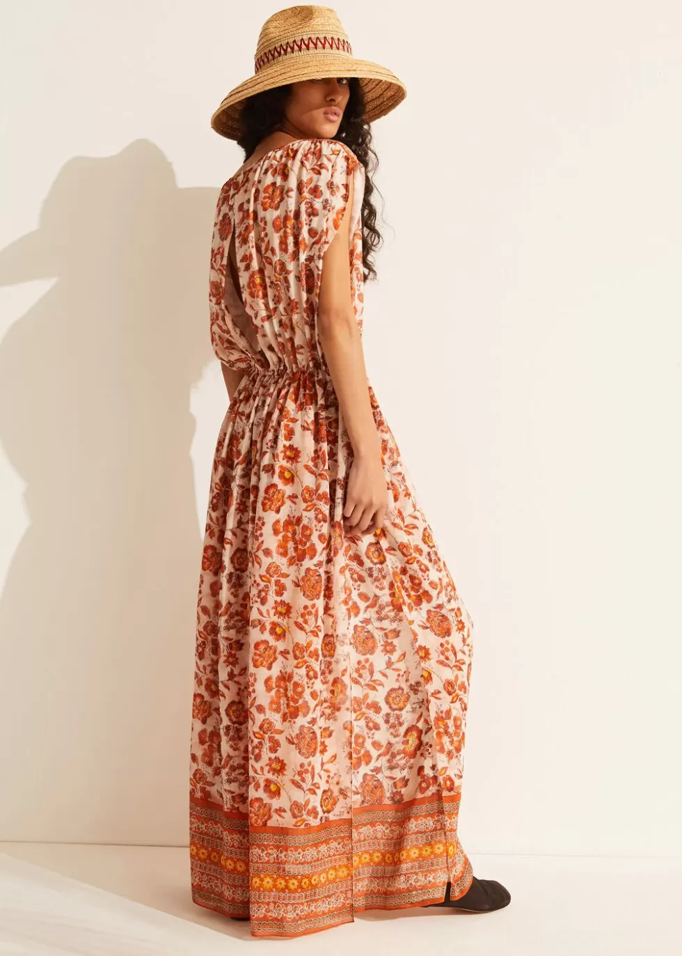 Dresses*Loro Piana Edwina Dress Jujube Orange+Papaya Shake