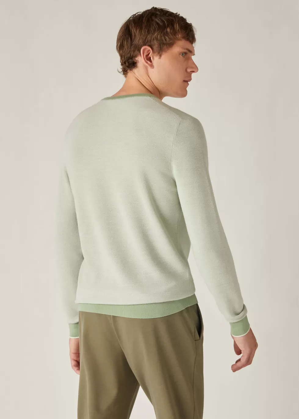 Knitwear*Loro Piana Falkville Crewneck Galway Green