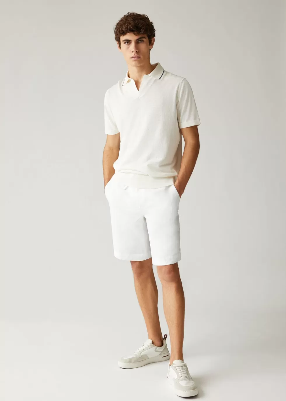 Trousers & Bermudas*Loro Piana Flat Bermuda Shorts Optical White