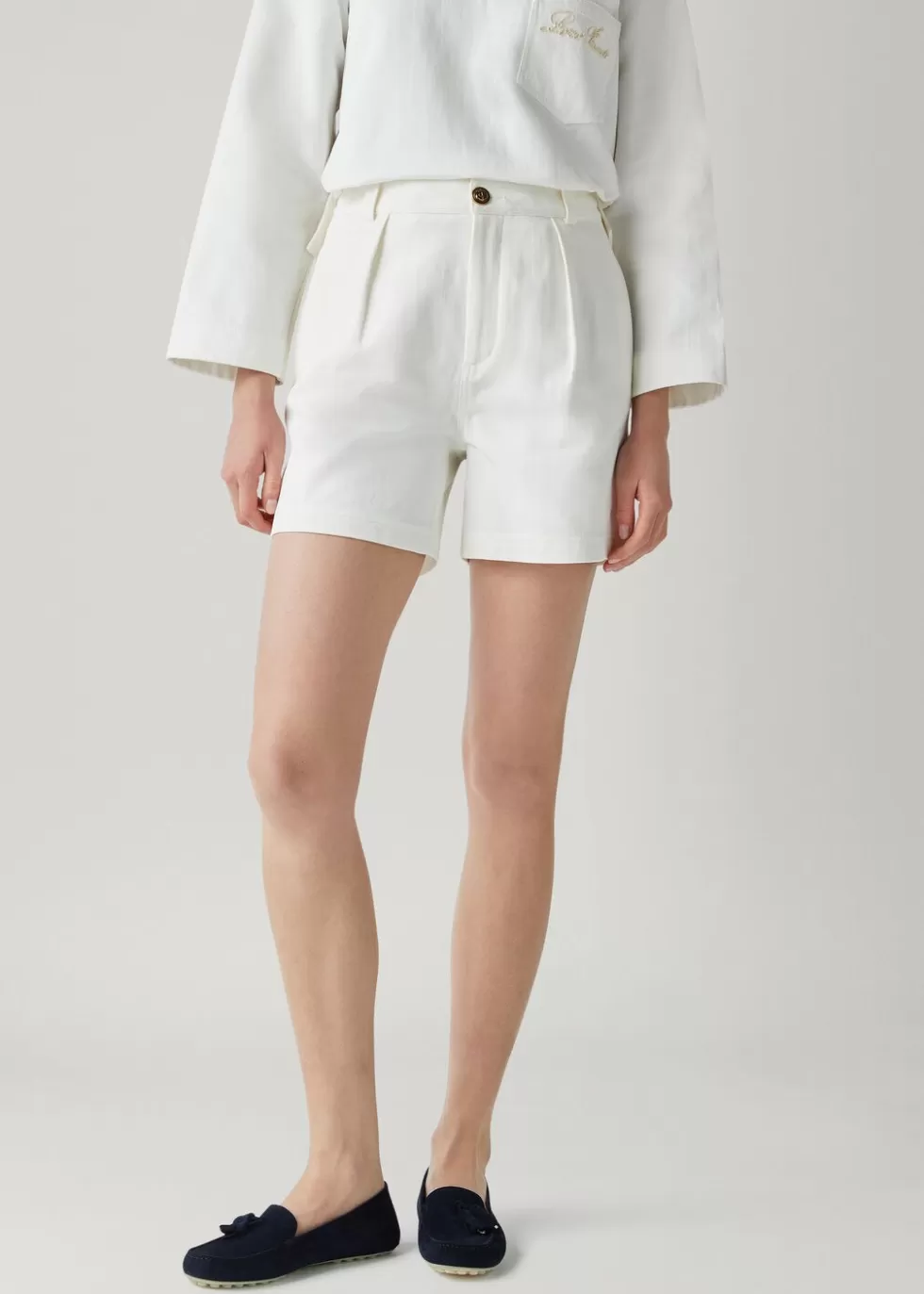 Trousers & Shorts*Loro Piana Gotan Bermuda Shorts White