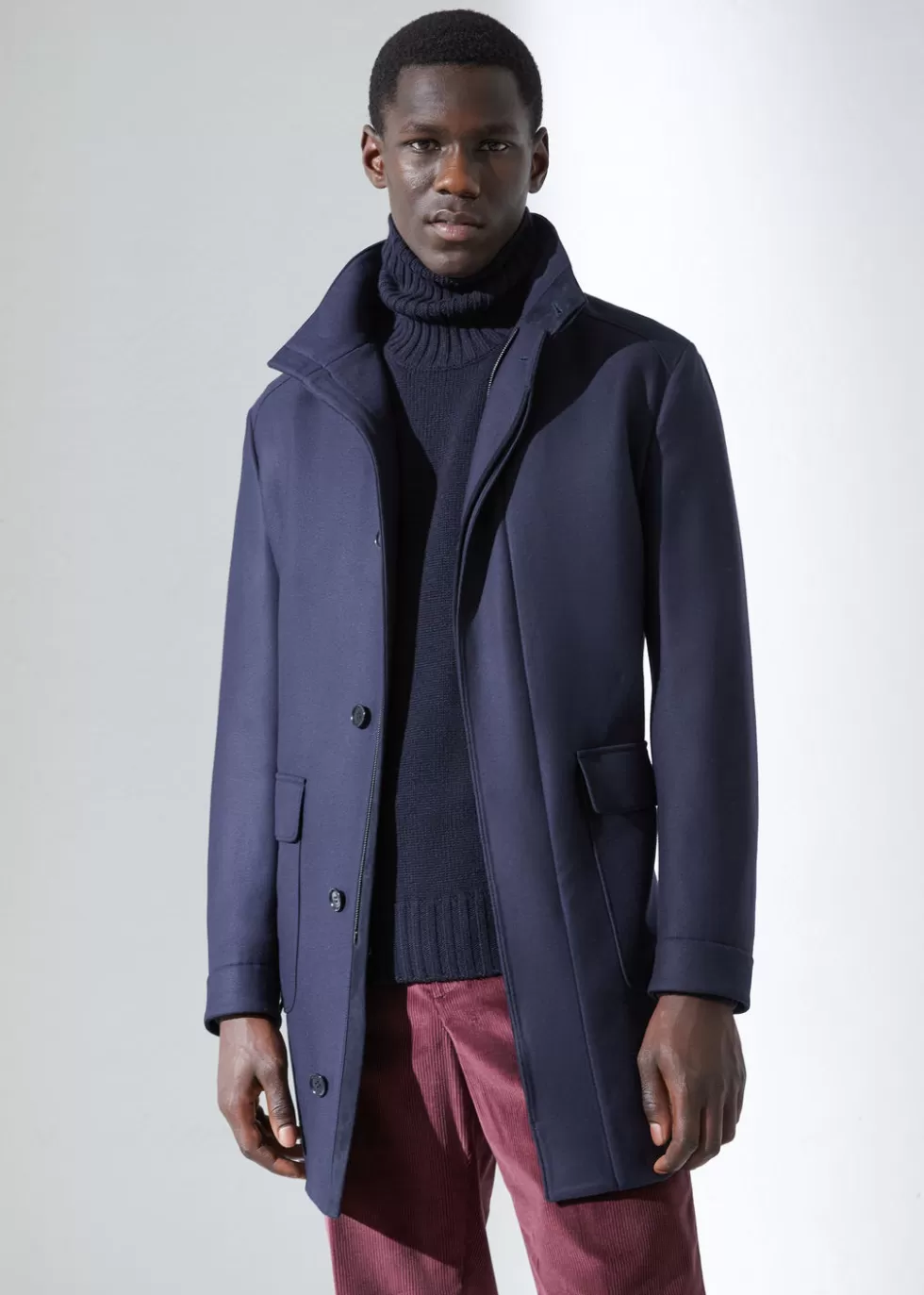 Knitwear*Loro Piana Grafton Turtleneck Navy Blue