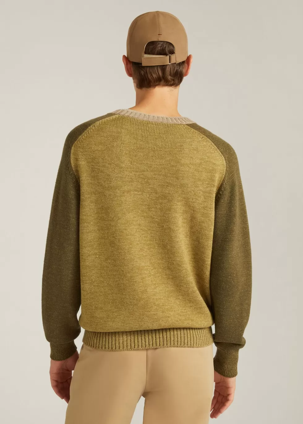 Knitwear*Loro Piana Guyot Crew Neck Mizzle Grey Green