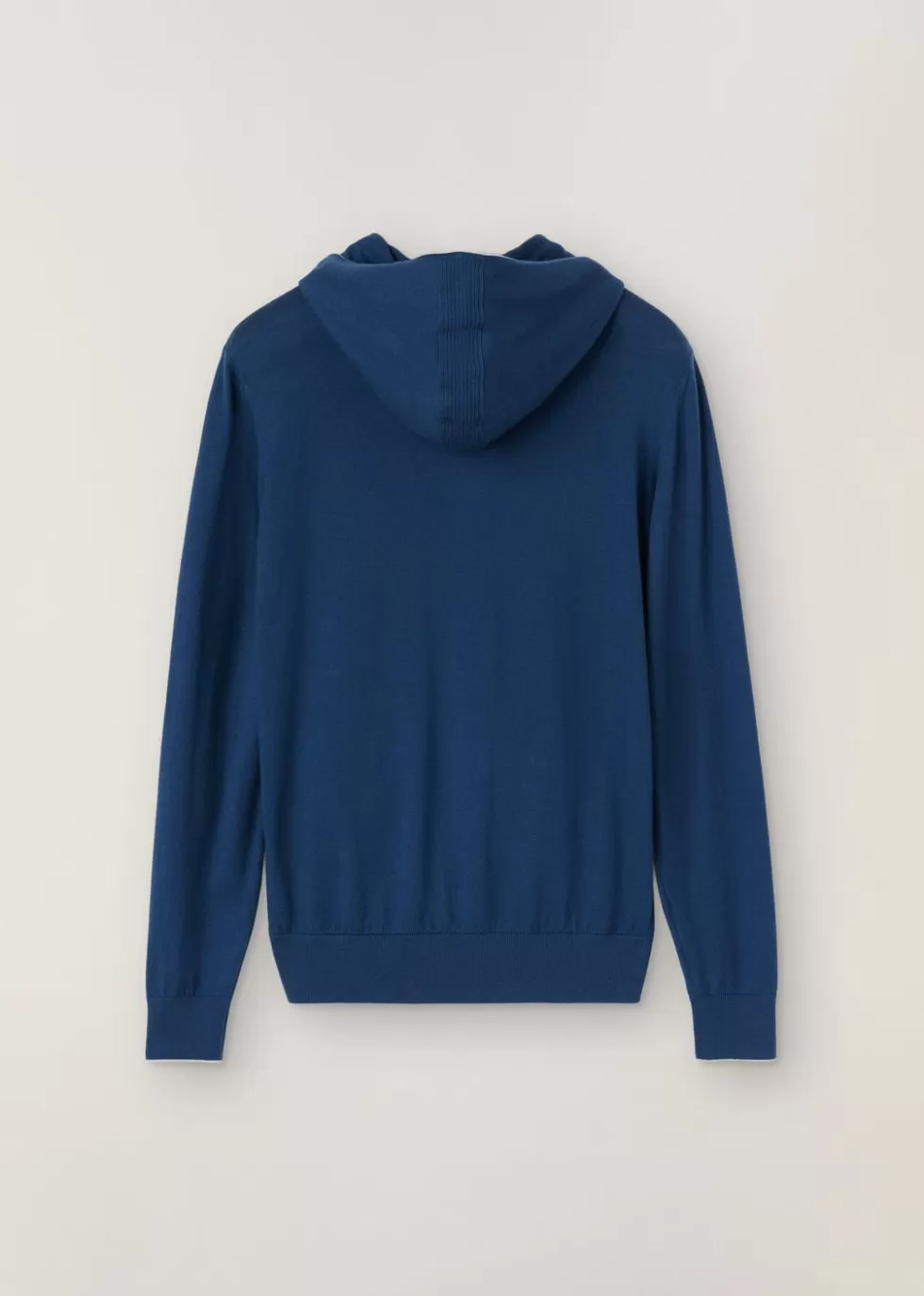 Knitwear*Loro Piana Hood Leasure Bomber Ink Blue Melange