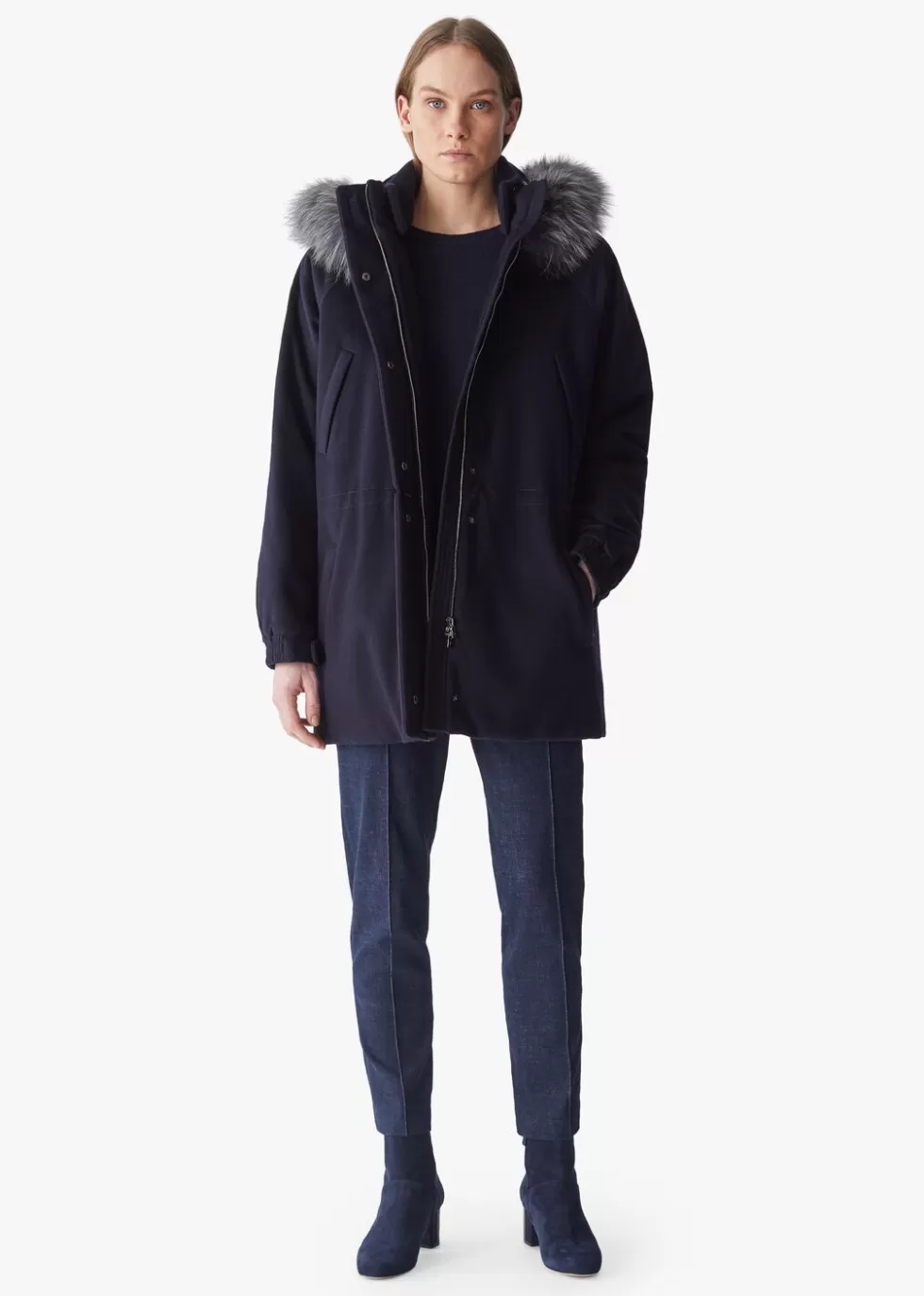 Puffers*Loro Piana Icery Jacket Navy Blue