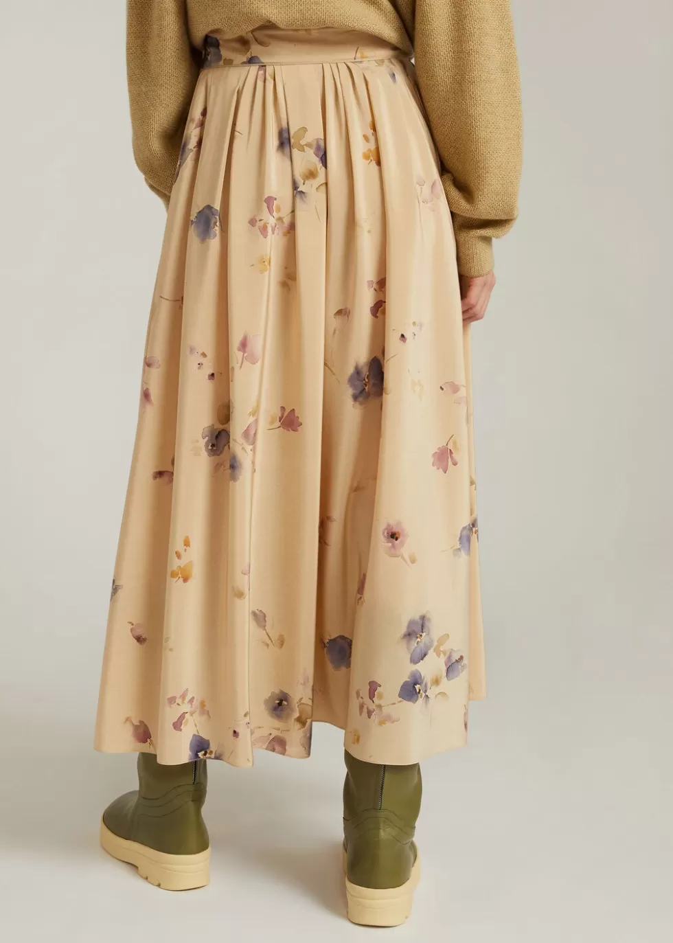 Skirts*Loro Piana Iris Skirt Cornfield+Quince Blossom