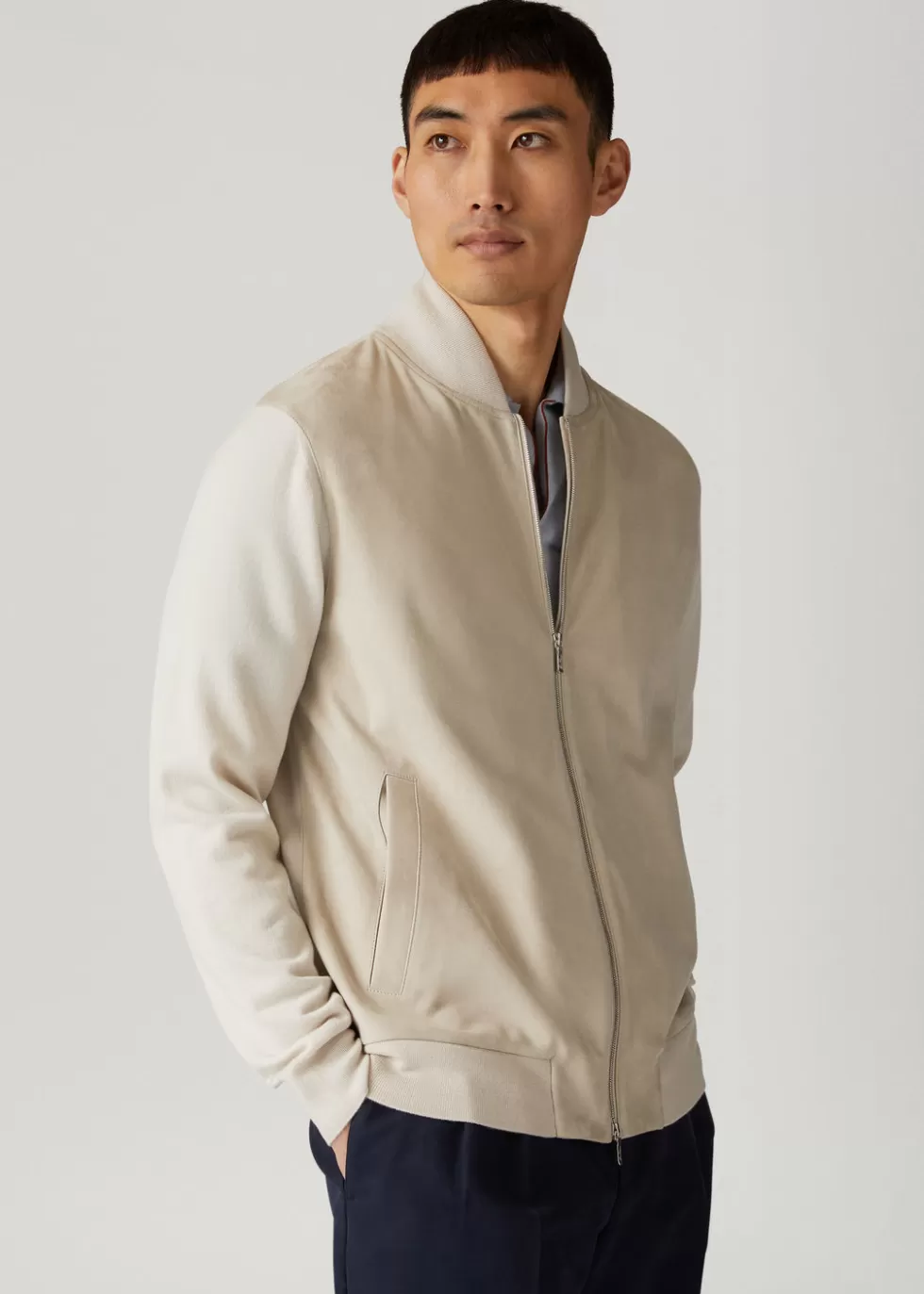 Knitwear*Loro Piana Ivy Bomber Jacket Desert Dunes