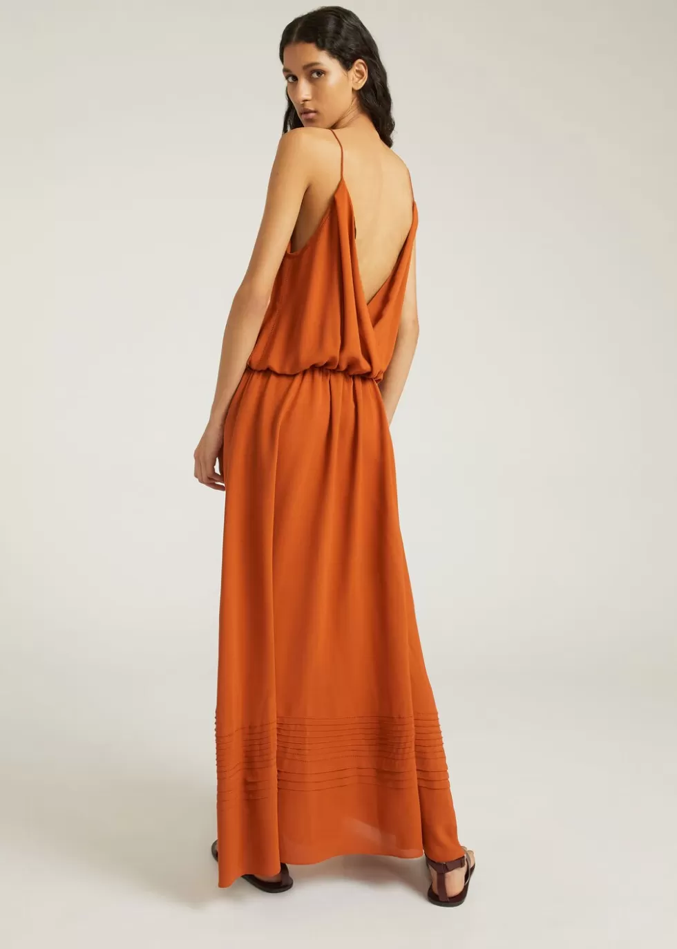 Dresses*Loro Piana Jacaline Dress Red Clay Powder