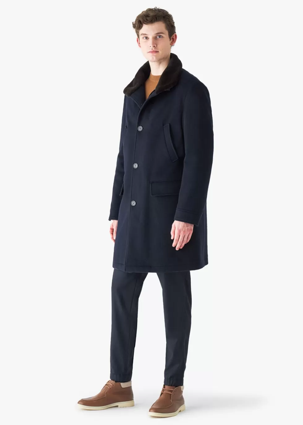 Clothing*Loro Piana Kenton Coat Navy Blue