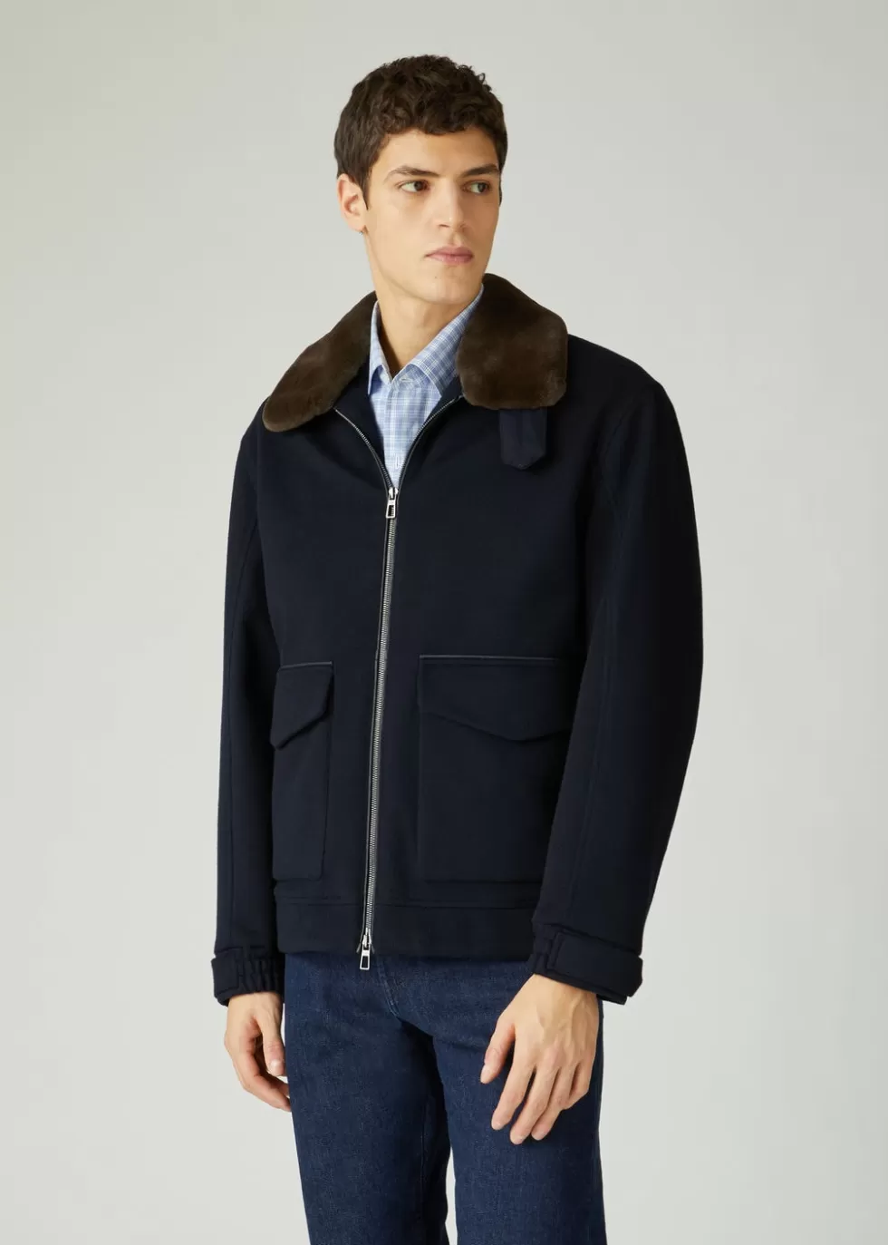 Outerwear Jackets*Loro Piana Kilya Bomber Jacket Navy Blue