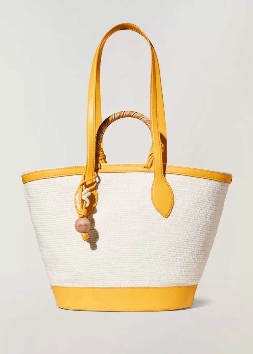 Top Handle And Totes*Loro Piana Large Eolian Bag Ivory / Sunny Day