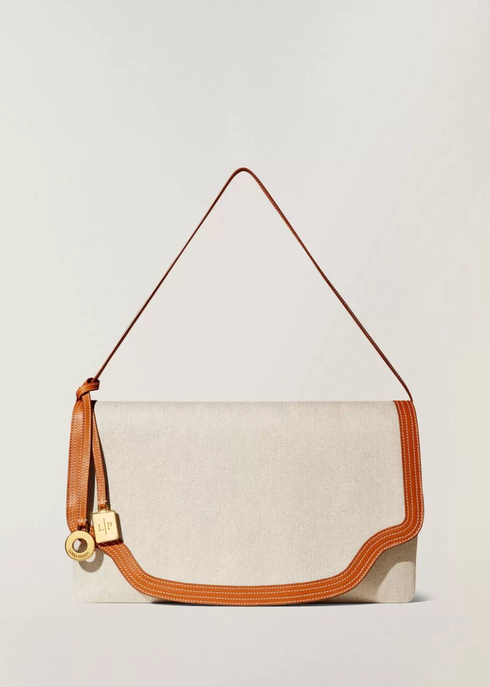 Pouches*Loro Piana Large Onde Clutch Natural/Warm Tan