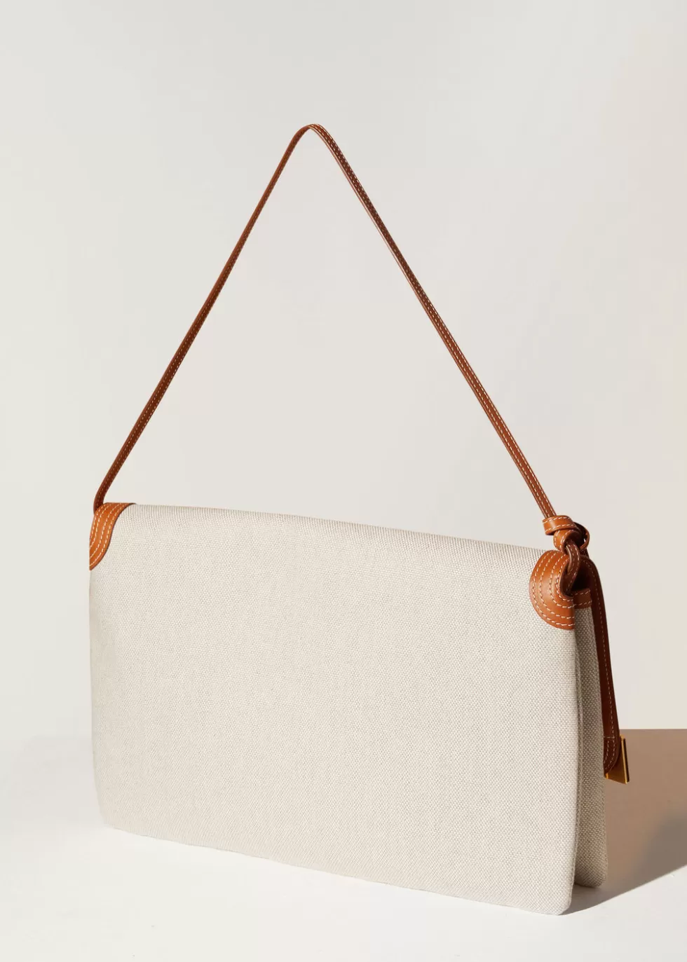 Pouches*Loro Piana Large Onde Clutch Natural/Warm Tan