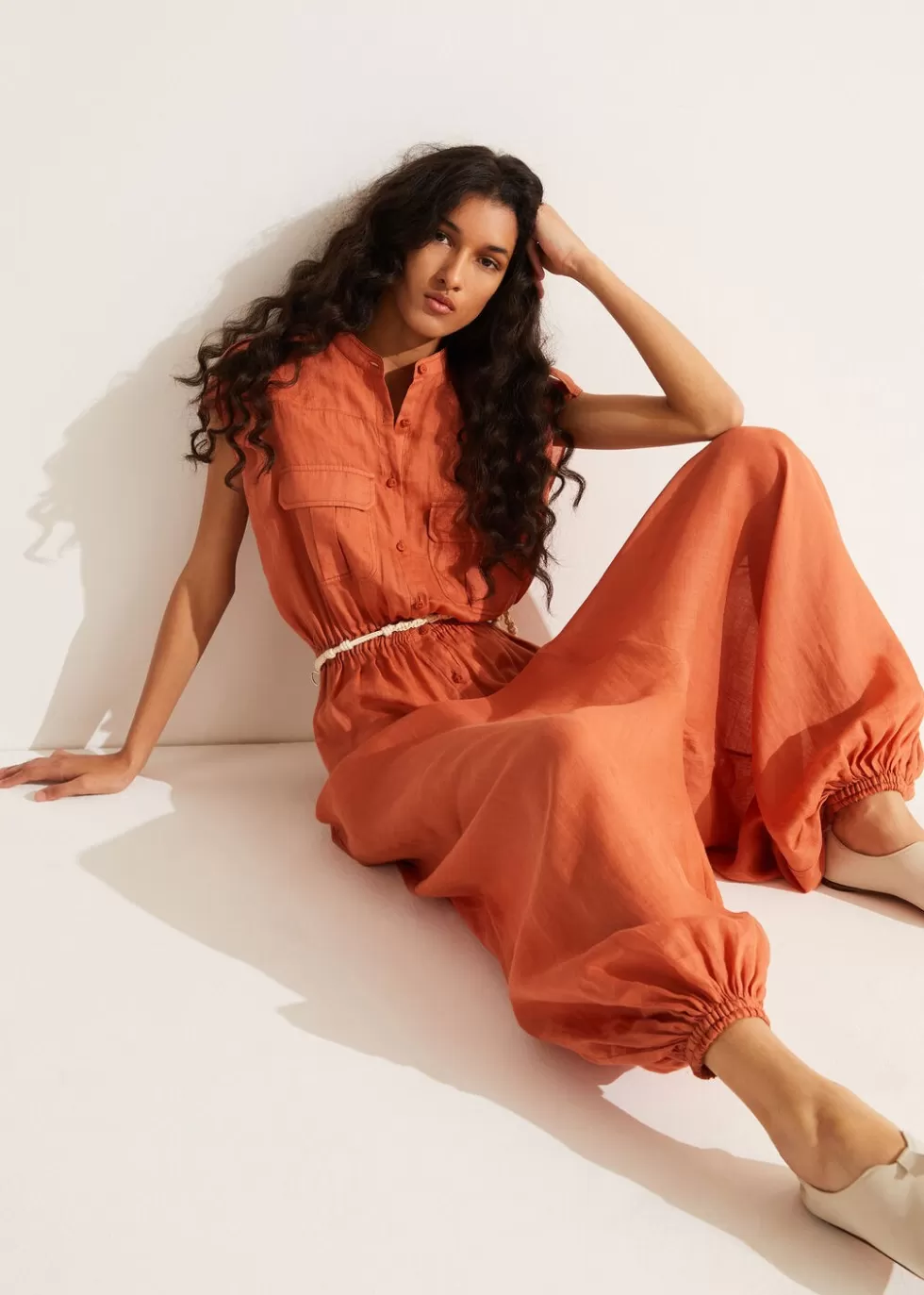 Dresses*Loro Piana Leena Jumpsuit Jujube Orange