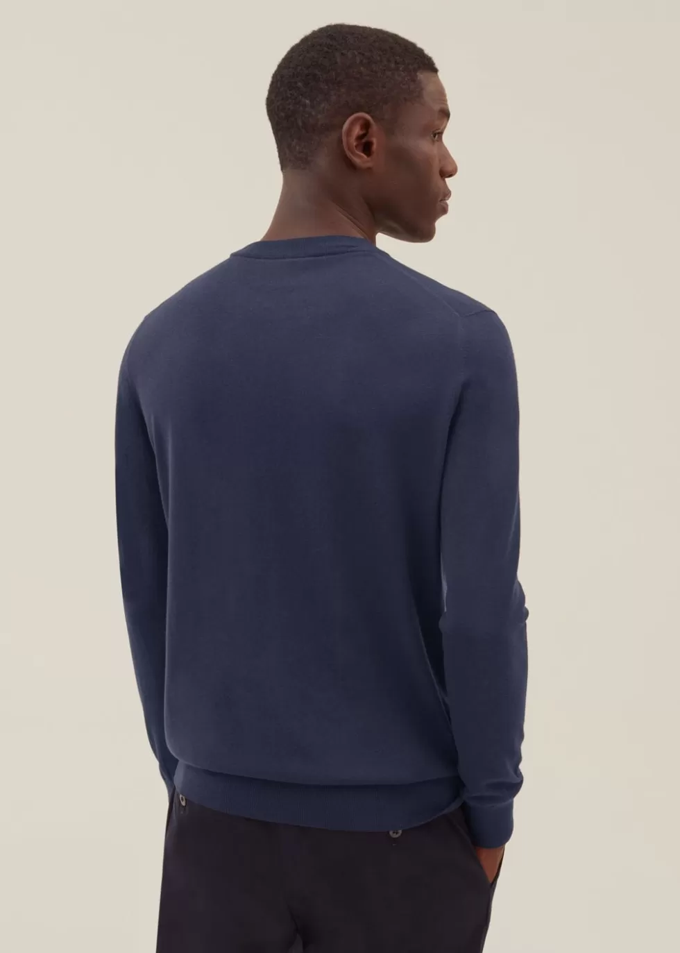 Knitwear*Loro Piana Light Crew Neck Navy Blue