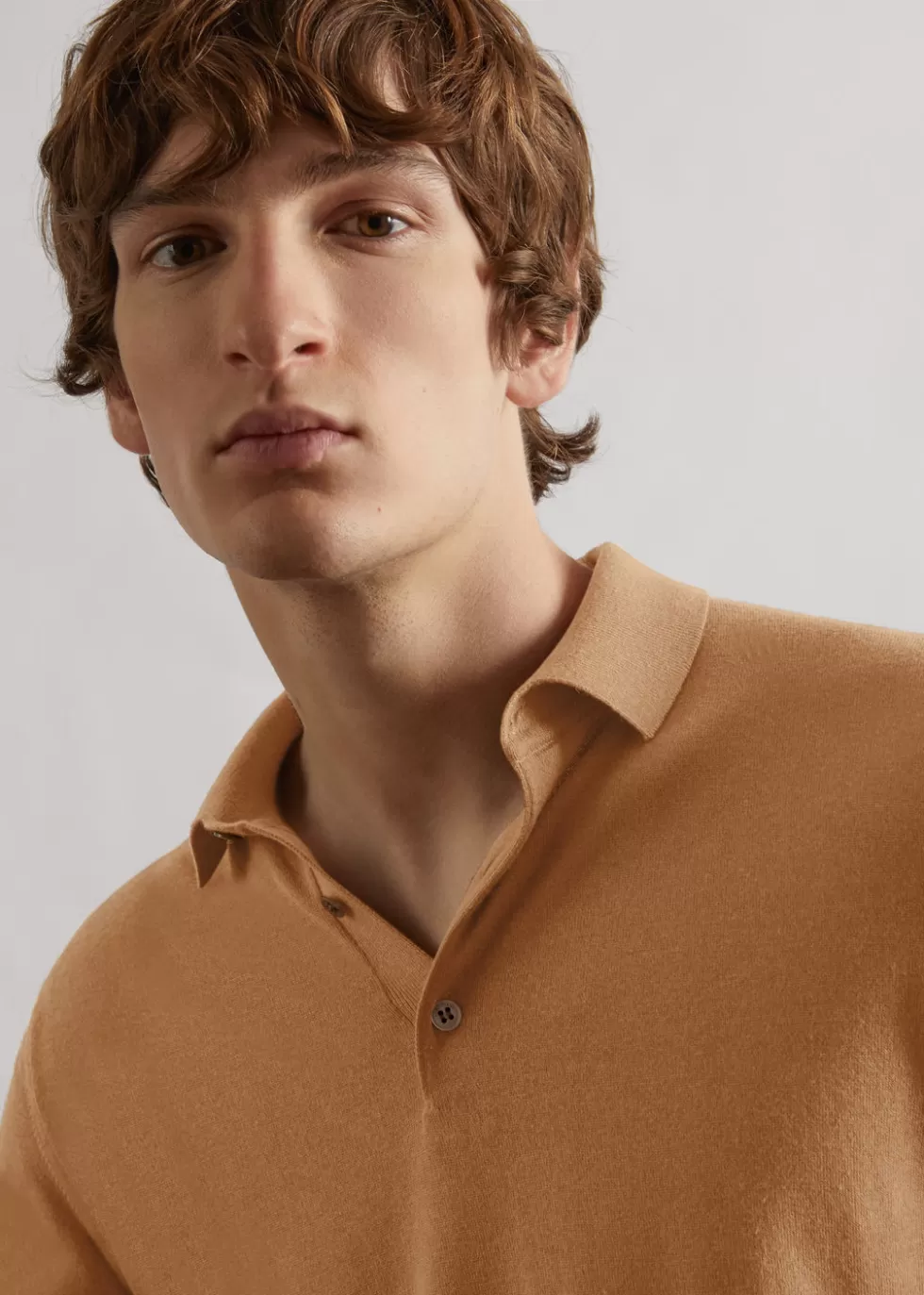 Polo And T-Shirts*Loro Piana Light Polo Shirt Dark Vicuna