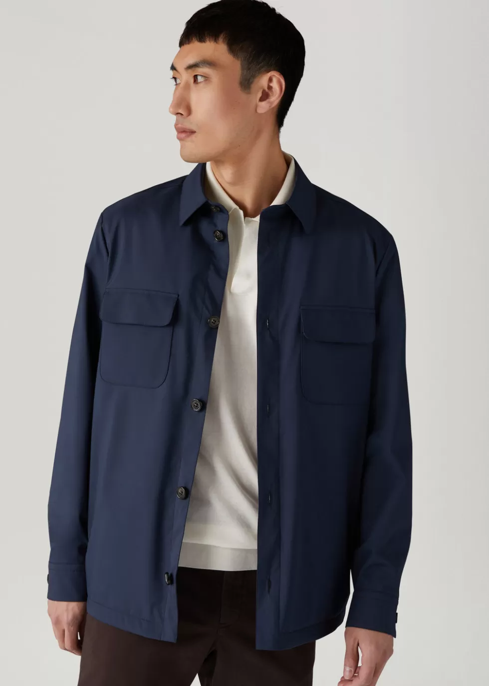 Outerwear Jackets*Loro Piana Overshirt Navy Blue