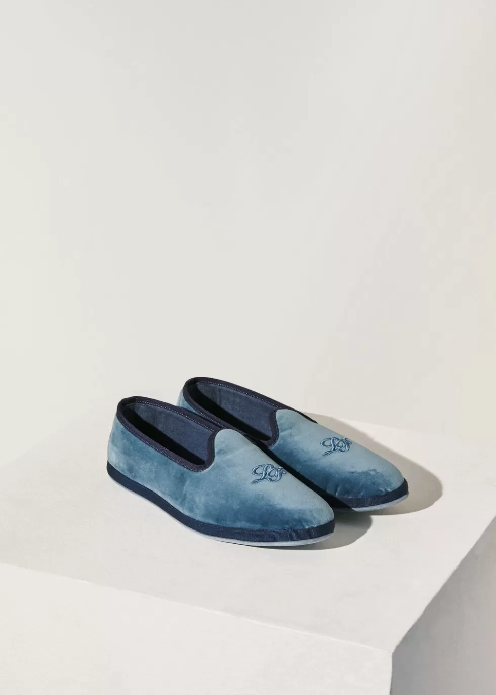 For Him*Loro Piana Lp Venice Slipper Loafers Avio